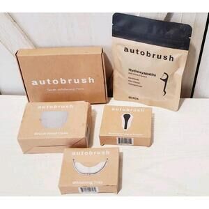 Autobrush Whitening Pens Tray Brush Head Case Flossers And Tongue Scraper